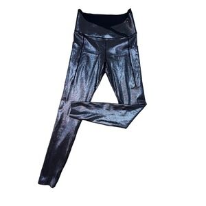 Fanka Power Sculpt Metallic Crossover V-Waist Legging w/Pockets Shimmer M?